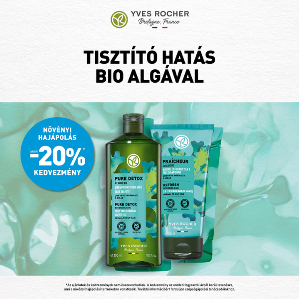 Yves Rocher: NÖVÉNYI HAJÁPOLÁS 20% KEDVEZMÉNNYEL