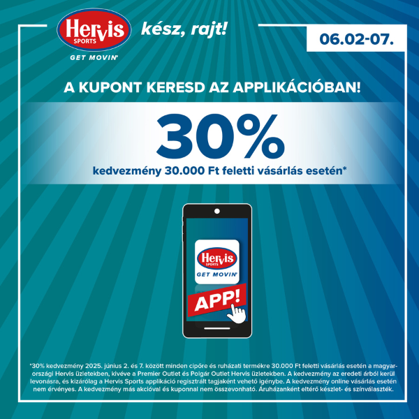 Hervis: 30% kedvezmény