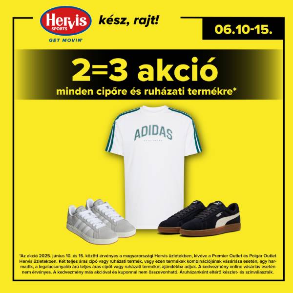 Hervis: 2=3 akció