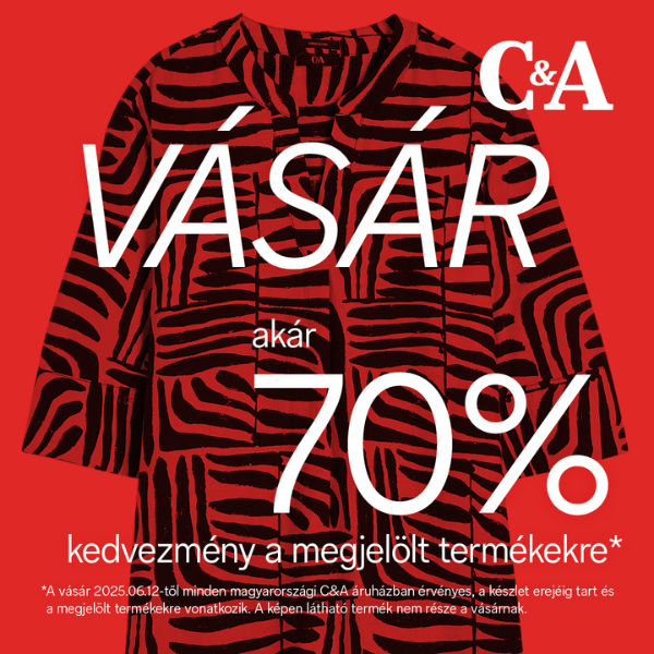 C&A: Akár 70% kedvezmény